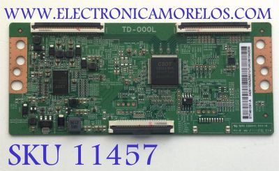 T-CON PARA TV TCL / NUMERO DE PARTE 34291100AZ / TD-000L / PANEL LVU750NDJL / DISPLAY ST7461D01-A / MODELO 75S535